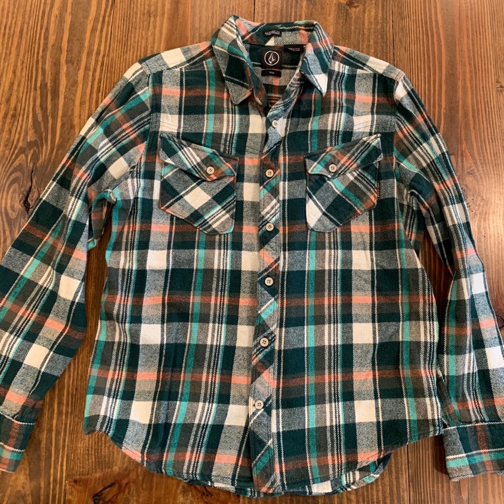 Volcom Flannel Button Down size M